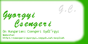 gyorgyi csengeri business card